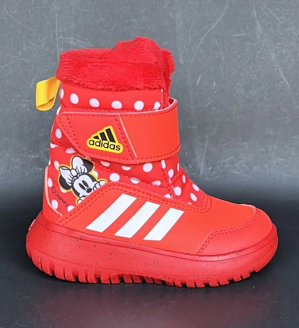 Adidas X Disney Winterplay Minnie Mouse Red Snow Boots 6.5 Baby Size NWB